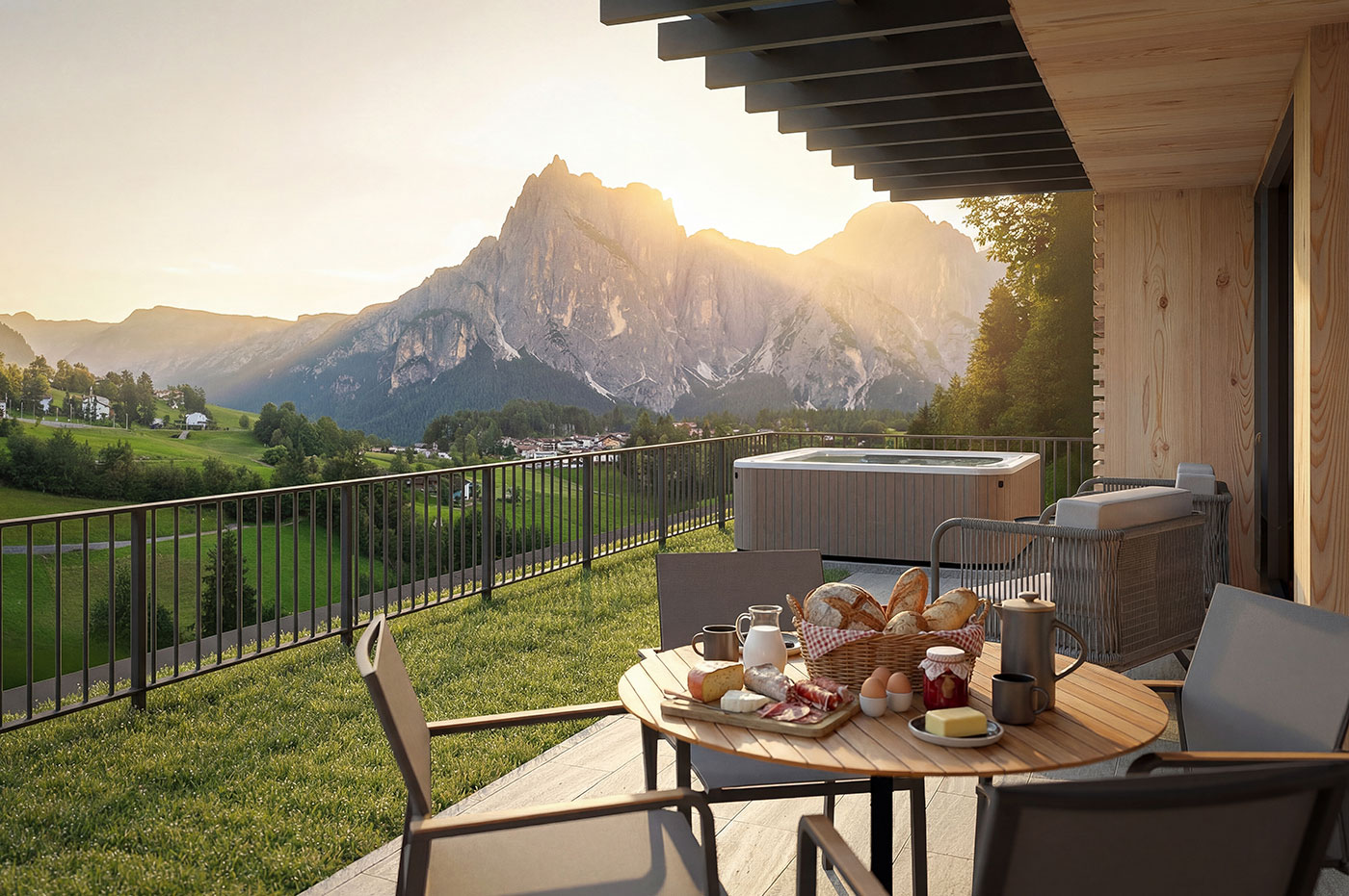 Fruehstueck Lodge Bauernhof Suedtirol